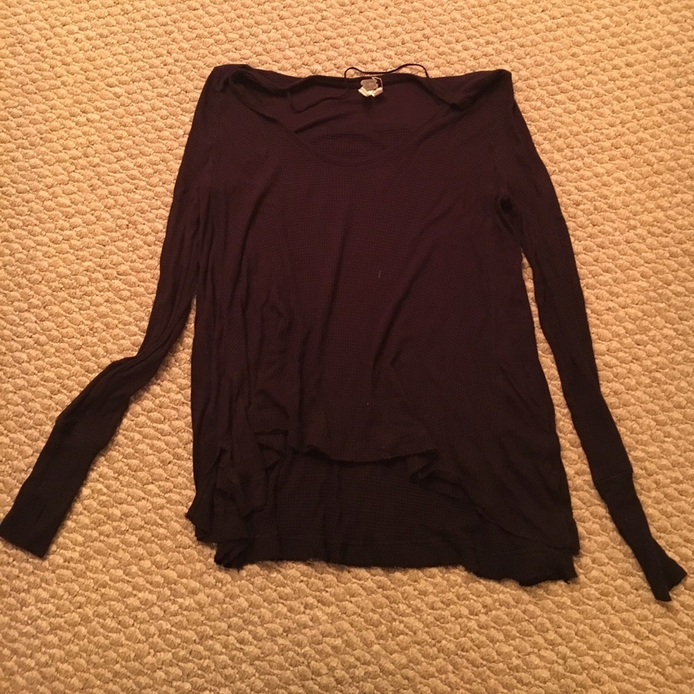 Long sleeve black free people shirt